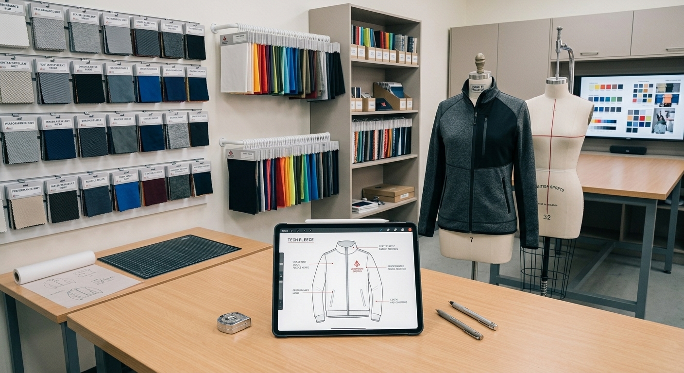 Design stage of Ambition Sports custom sportswear manufacturing process